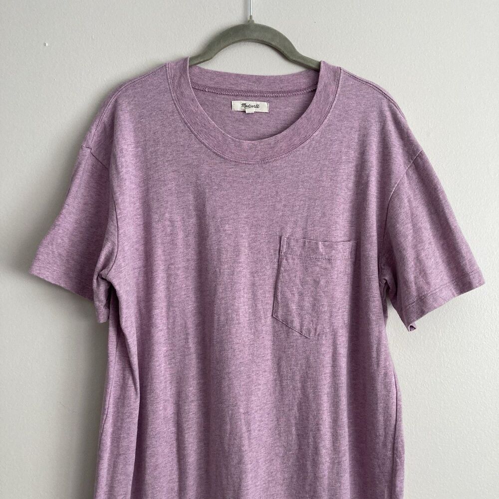 Madewell Lilac Crewneck Midi T-Shirt Dress - Picture 5 of 8